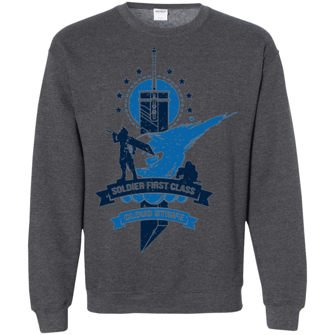 Sweatshirts Dark Heather / Small Cloud Strife White Crewneck Sweatshirt