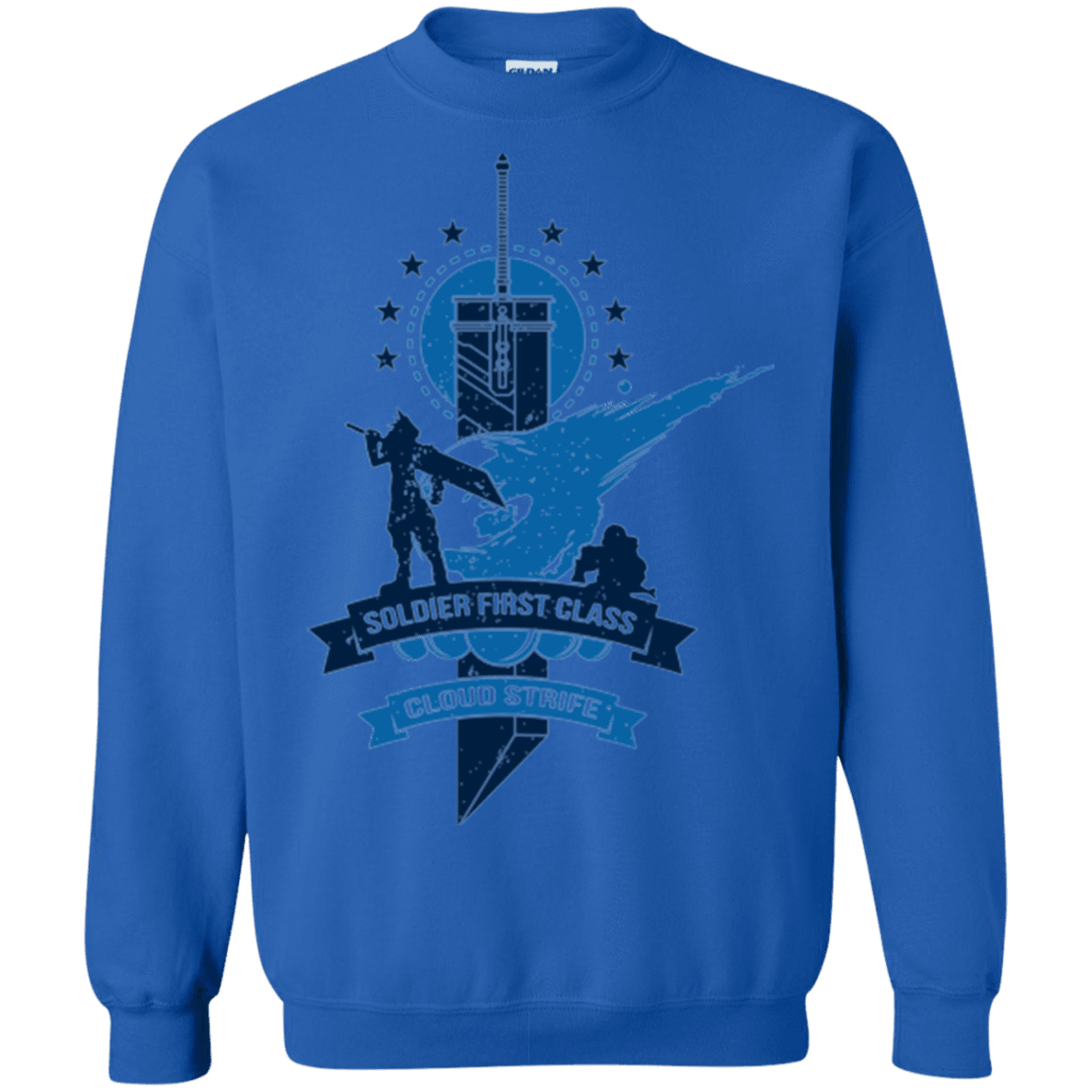 Sweatshirts Royal / Small Cloud Strife White Crewneck Sweatshirt