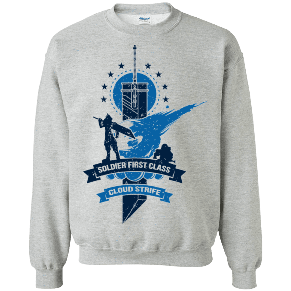 Sweatshirts Sport Grey / Small Cloud Strife White Crewneck Sweatshirt