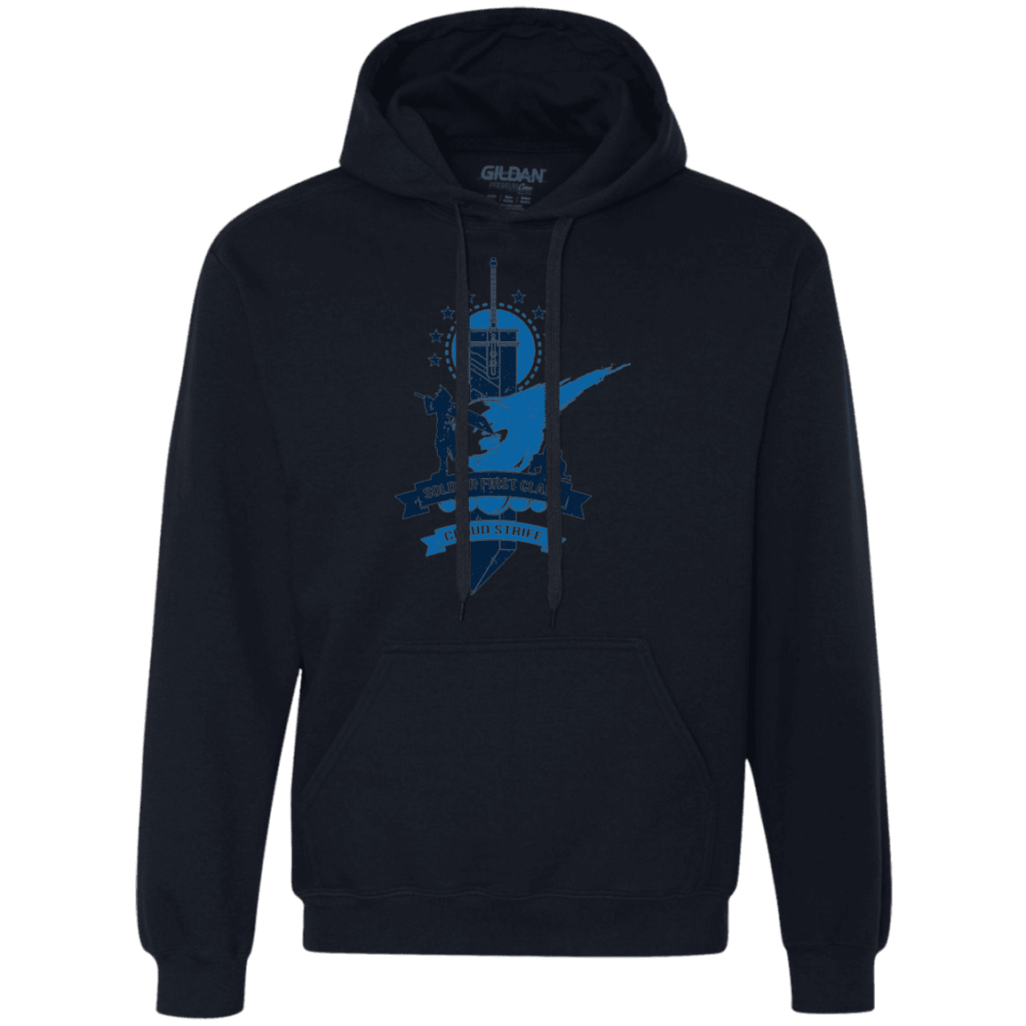 Sweatshirts Navy / Small Cloud Strife White Premium Fleece Hoodie