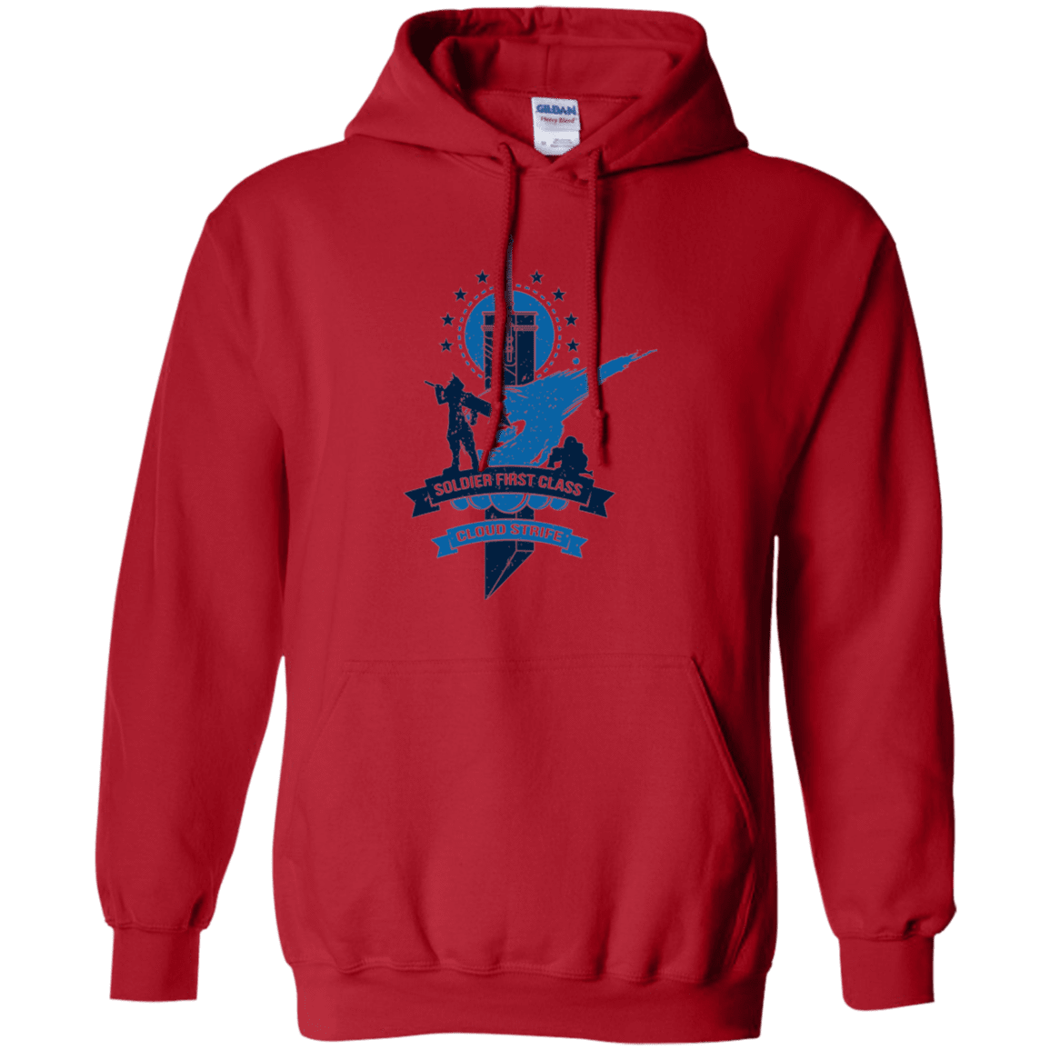 Sweatshirts Red / Small Cloud Strife White Pullover Hoodie