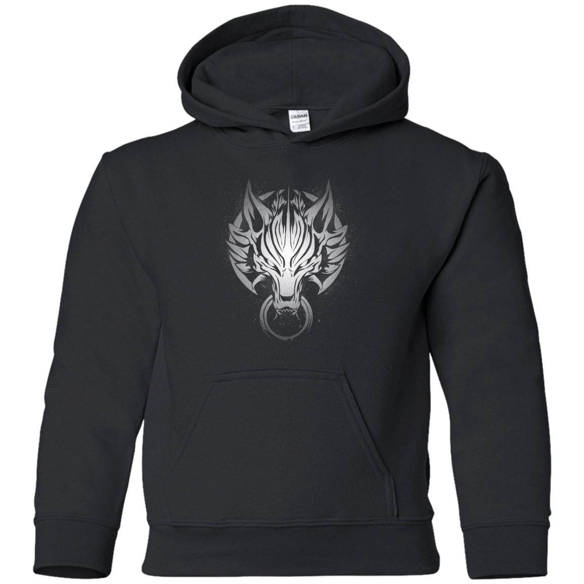 Sweatshirts Black / YS Cloudy Wolf Youth Hoodie