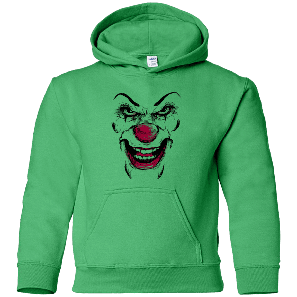 Sweatshirts Irish Green / YS Clown Face Youth Hoodie