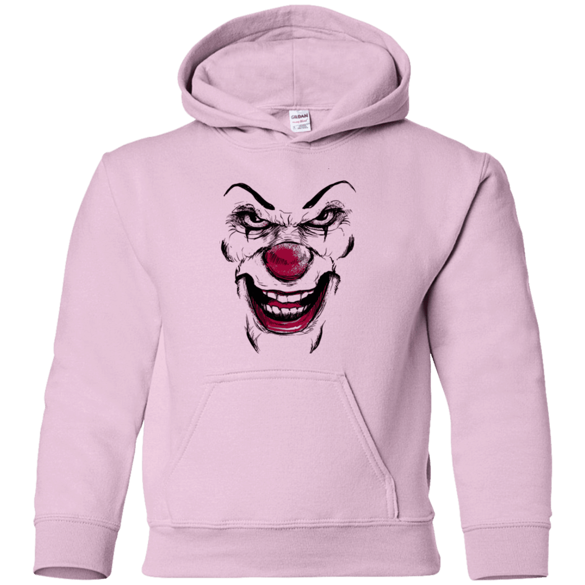 Sweatshirts Light Pink / YS Clown Face Youth Hoodie