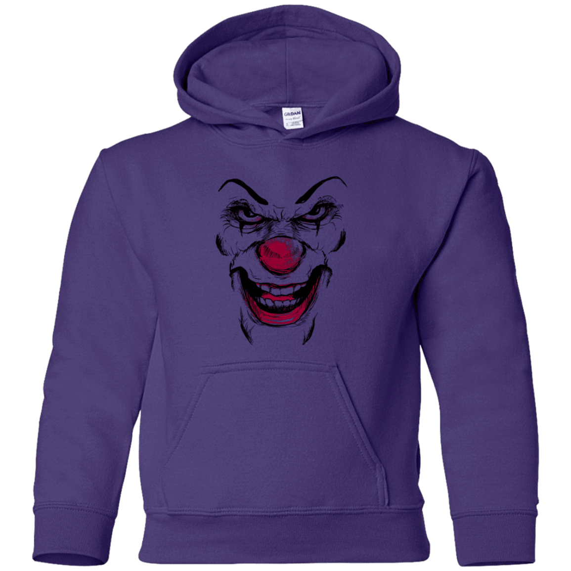 Sweatshirts Purple / YS Clown Face Youth Hoodie