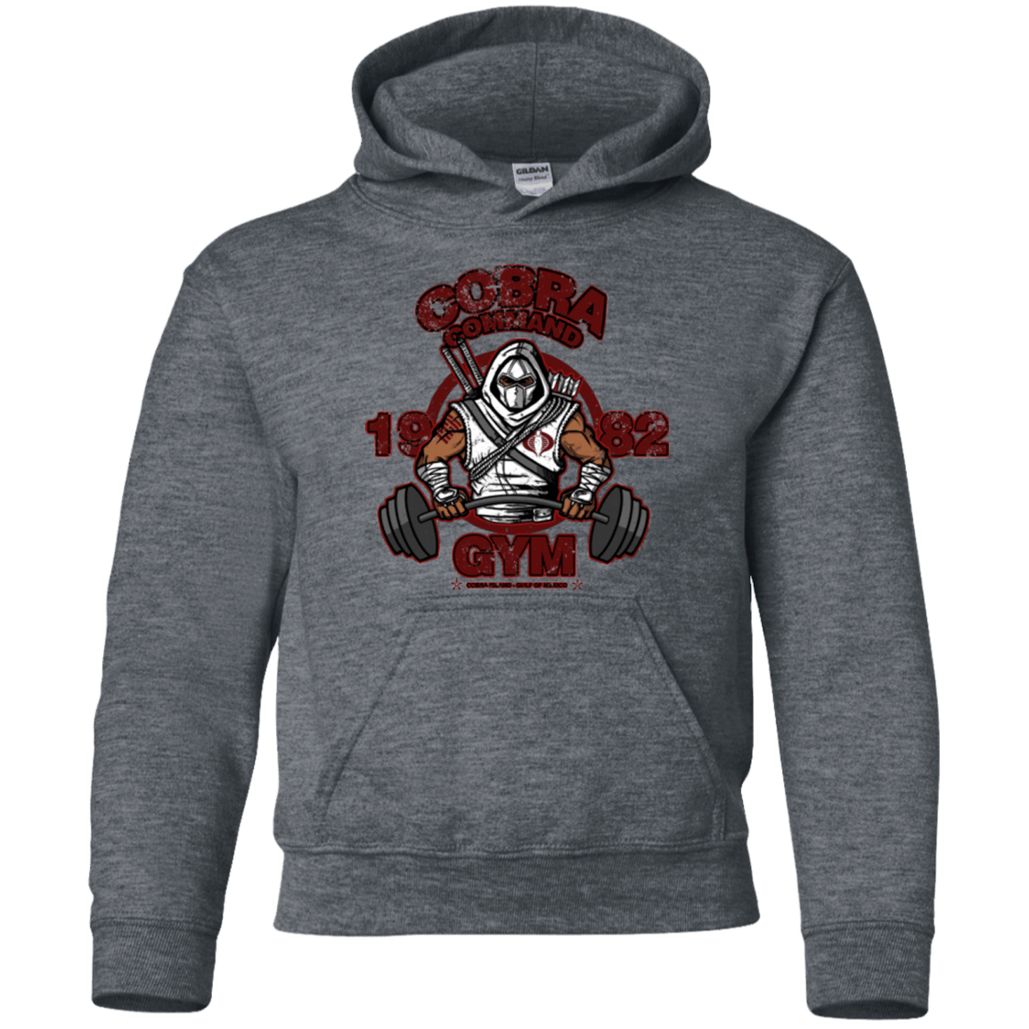 Sweatshirts Dark Heather / YS Cobra Command Gym Youth Hoodie
