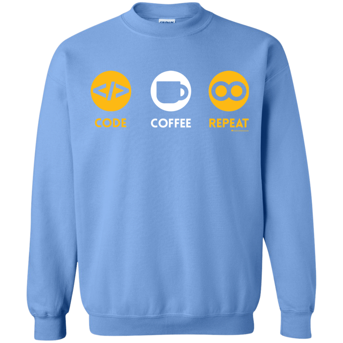 Sweatshirts Carolina Blue / Small Code Coffee Repeat Crewneck Sweatshirt