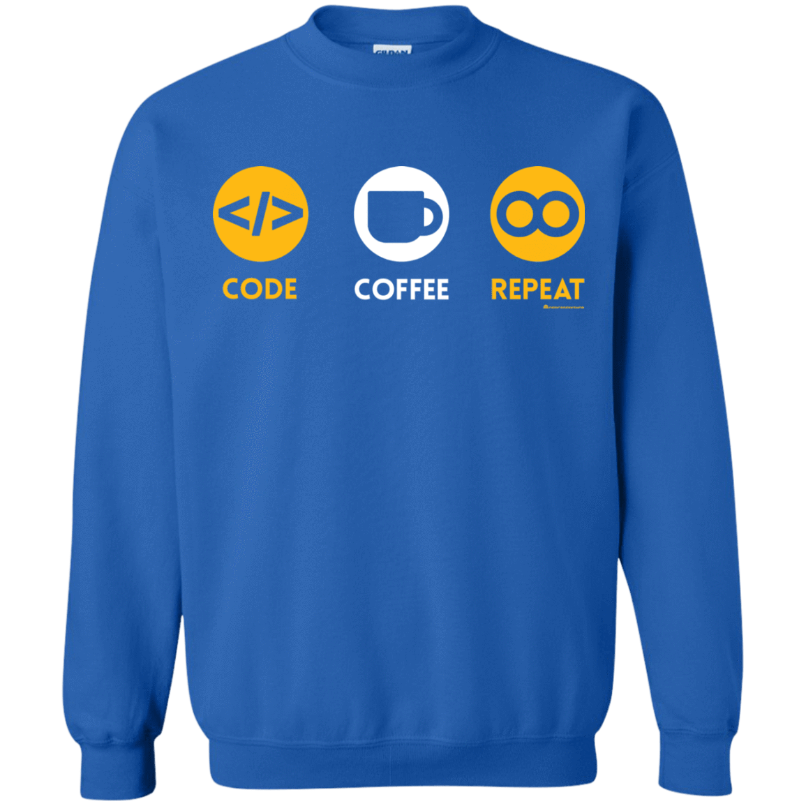 Sweatshirts Royal / Small Code Coffee Repeat Crewneck Sweatshirt