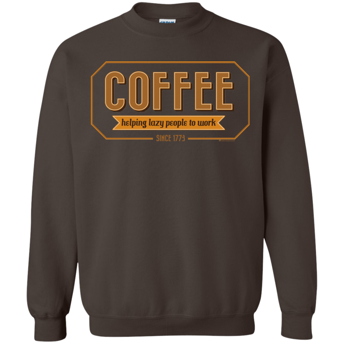 Sweatshirts Dark Chocolate / Small Coffee For Lazy People Crewneck Sweatshirt