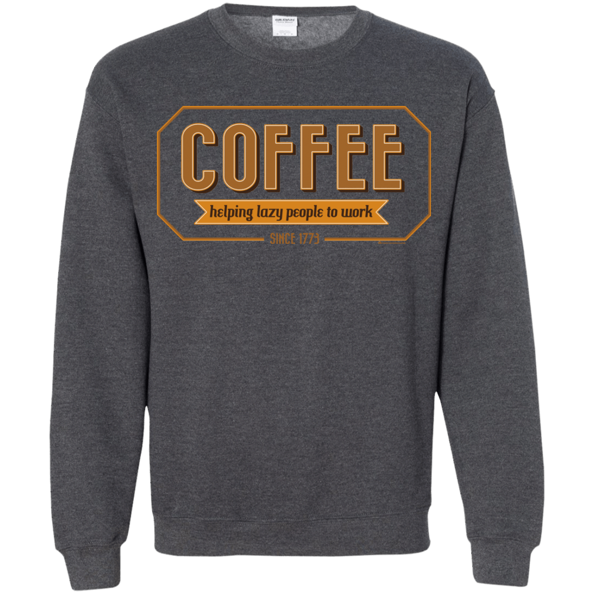 Sweatshirts Dark Heather / Small Coffee For Lazy People Crewneck Sweatshirt