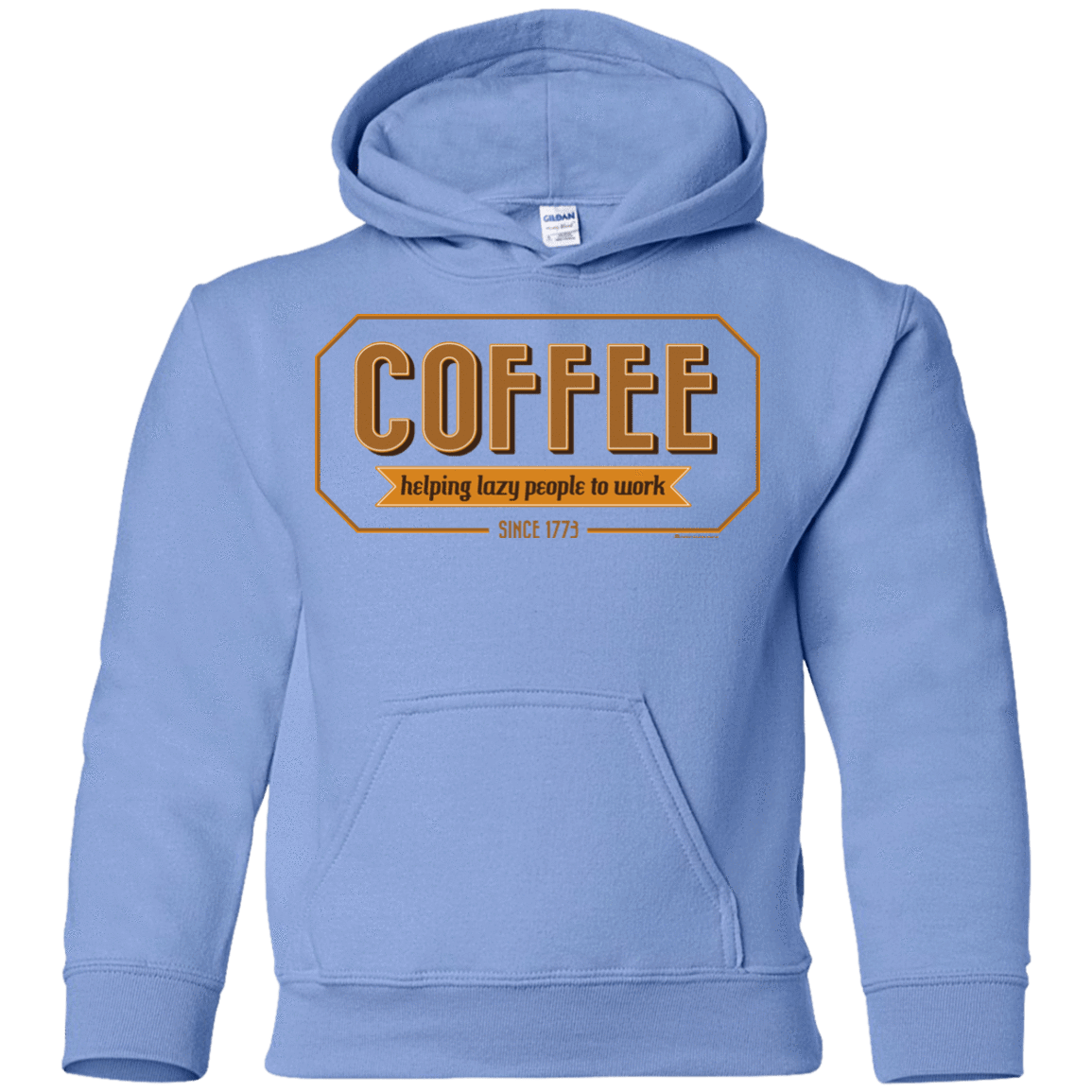 Sweatshirts Carolina Blue / YS Coffee For Lazy People Youth Hoodie