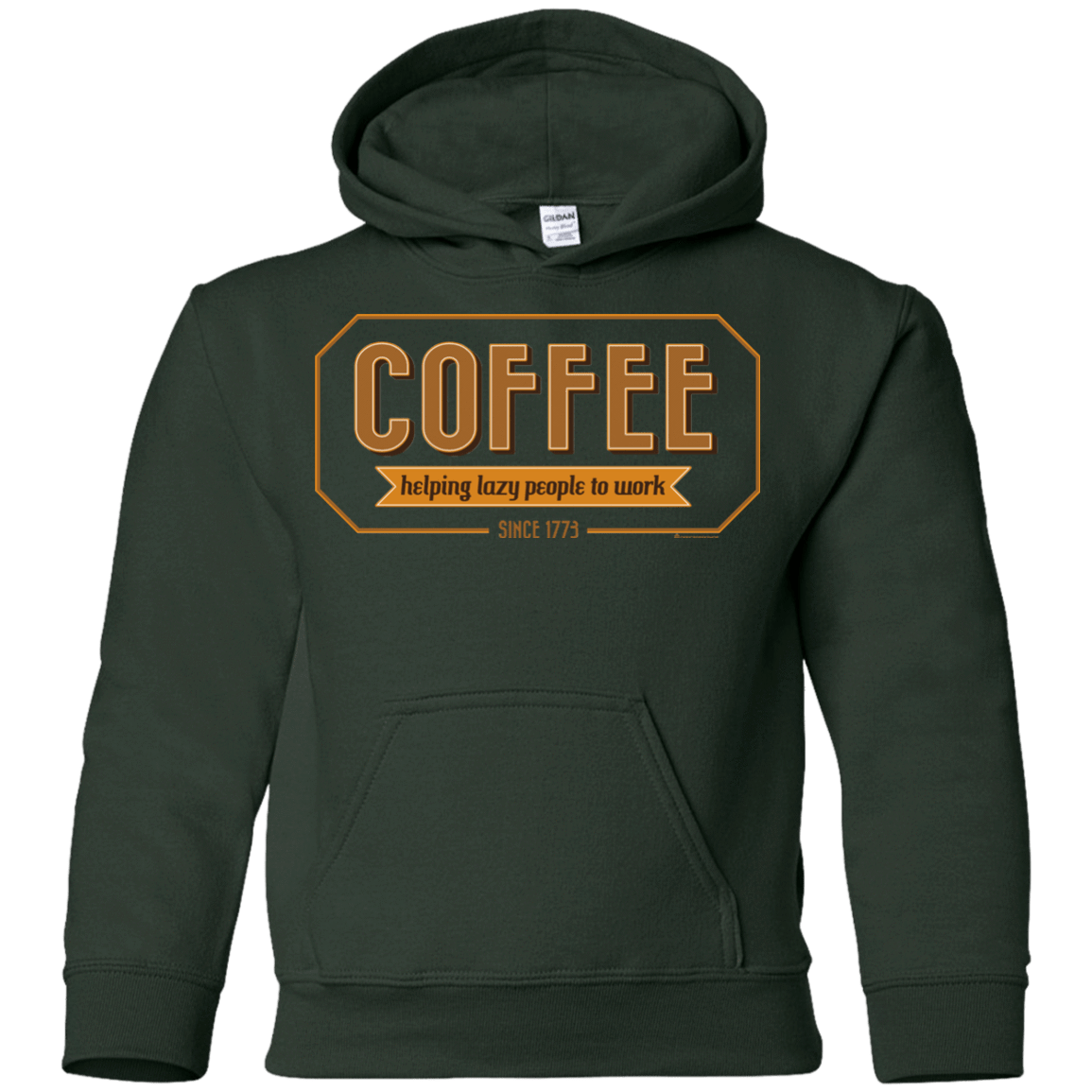 Sweatshirts Forest Green / YS Coffee For Lazy People Youth Hoodie