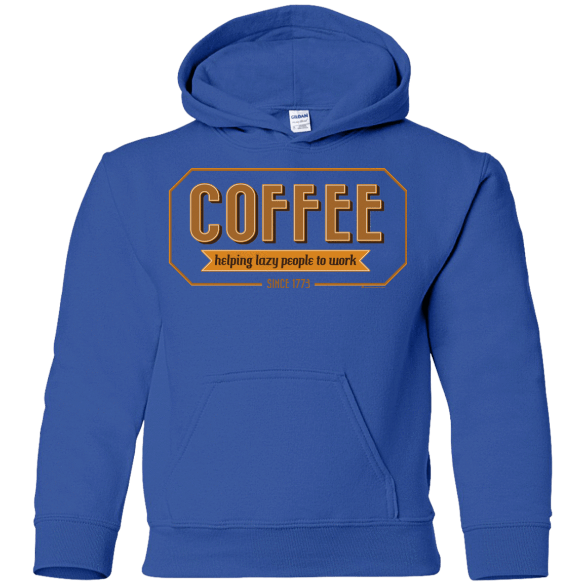Sweatshirts Royal / YS Coffee For Lazy People Youth Hoodie