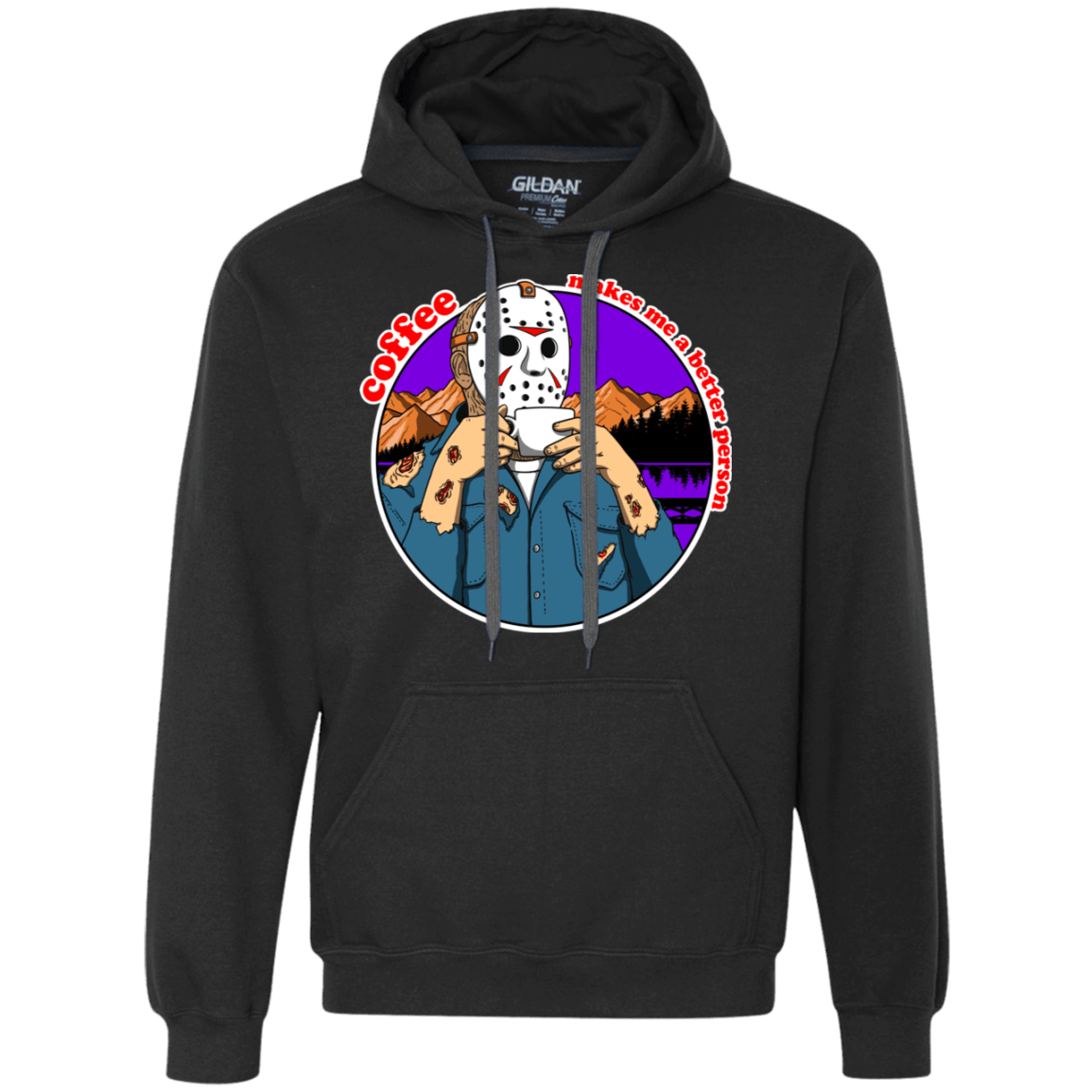 Sweatshirts Black / S Coffee Makes Me Better Premium Fleece Hoodie