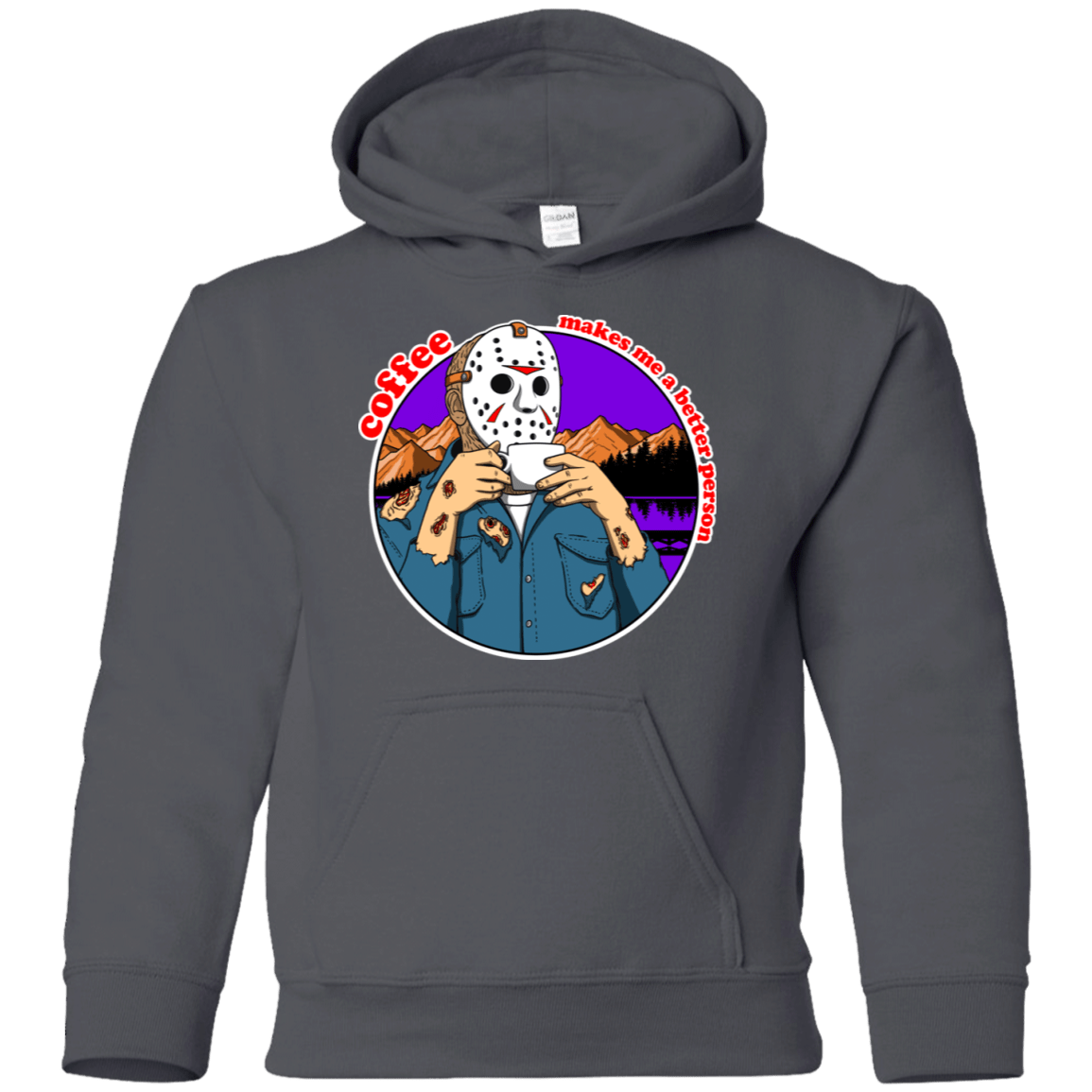 Sweatshirts Charcoal / YS Coffee Makes Me Better Youth Hoodie