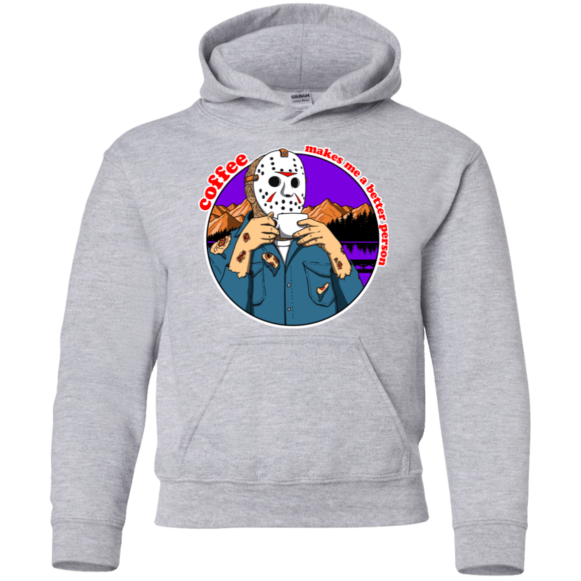 Sweatshirts Sport Grey / YS Coffee Makes Me Better Youth Hoodie