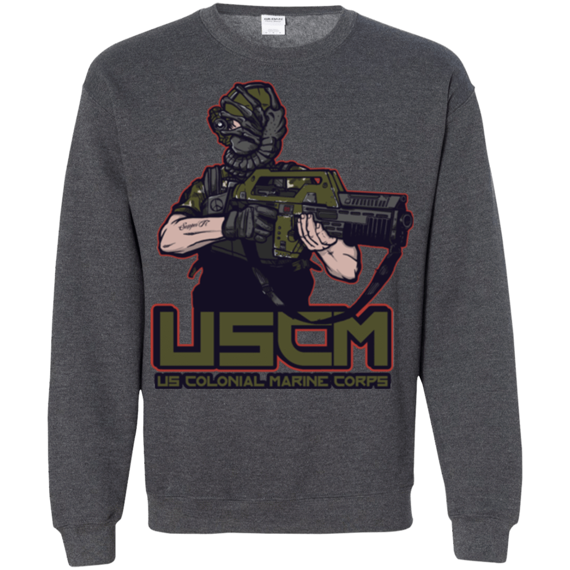 Sweatshirts Dark Heather / Small Colonial Facehugger Crewneck Sweatshirt