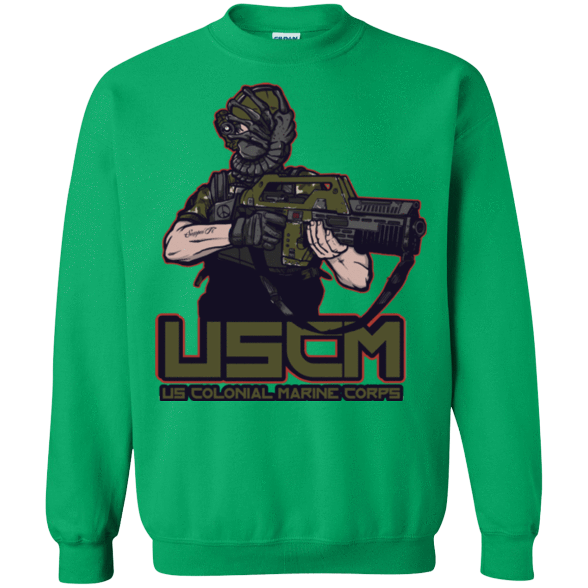 Sweatshirts Irish Green / Small Colonial Facehugger Crewneck Sweatshirt