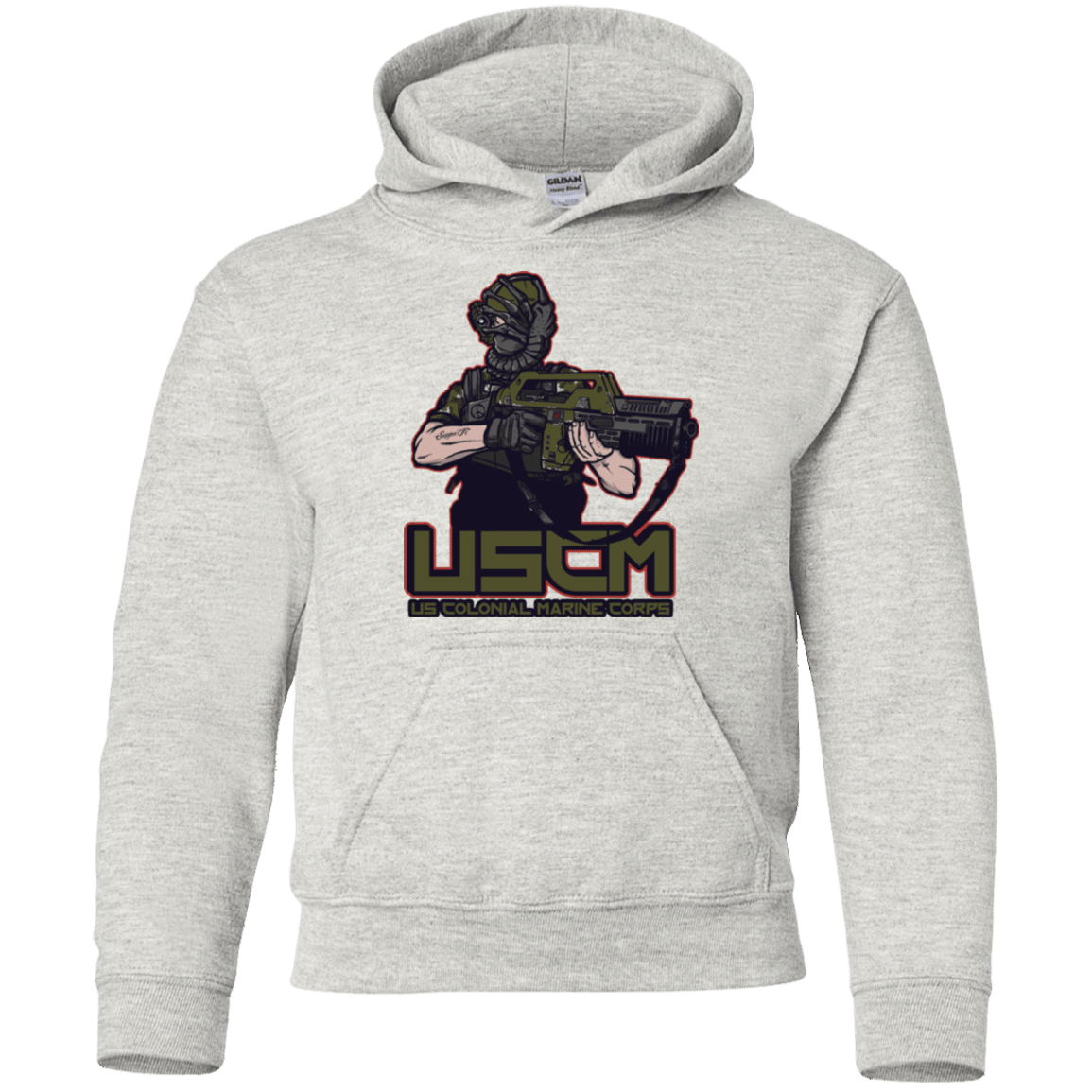 Sweatshirts Ash / YS Colonial Facehugger Youth Hoodie