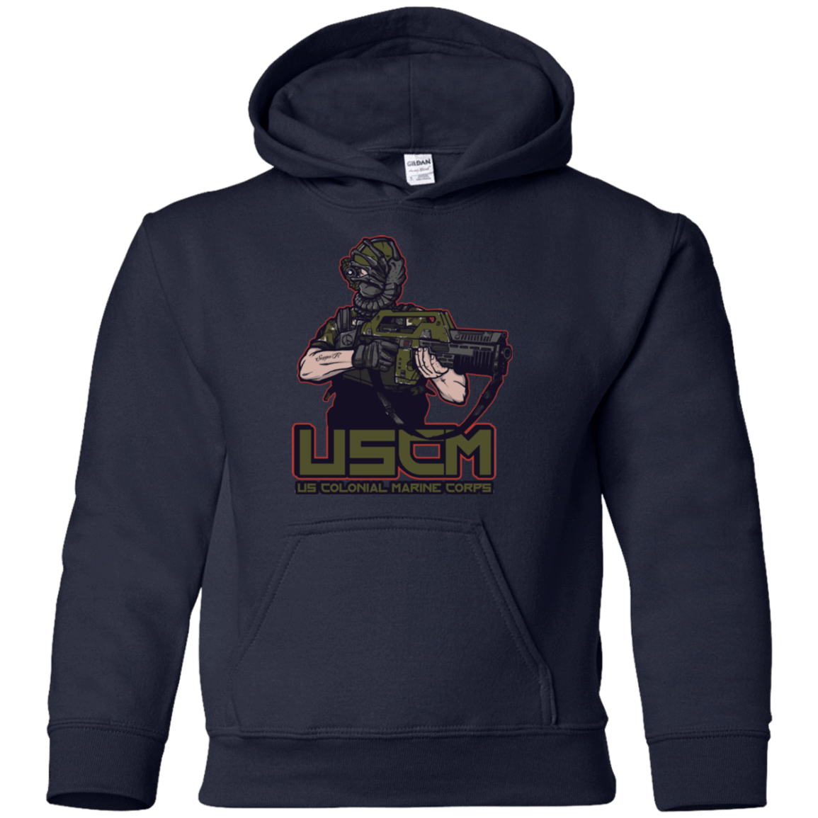 Sweatshirts Navy / YS Colonial Facehugger Youth Hoodie