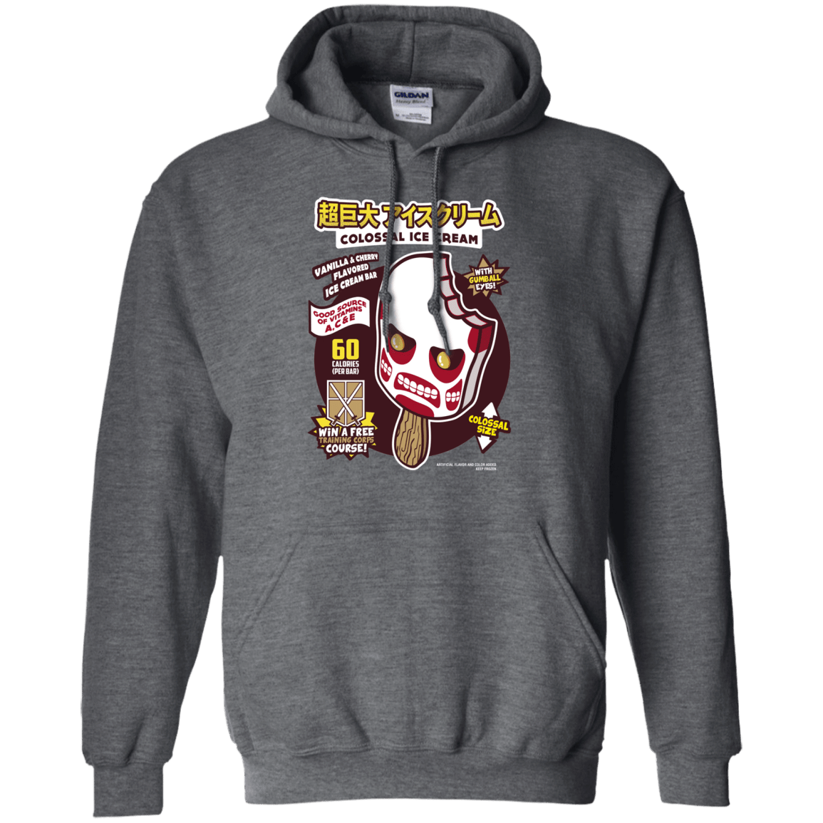 Sweatshirts Dark Heather / S Colossal Ice Cream Pullover Hoodie