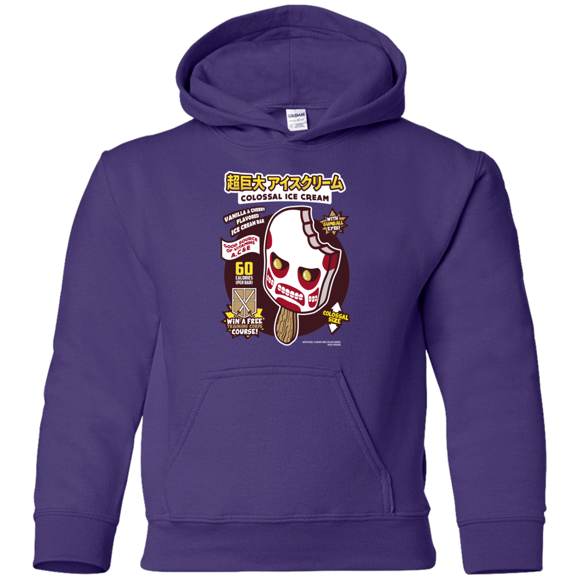 Sweatshirts Purple / YS Colossal Ice Cream Youth Hoodie