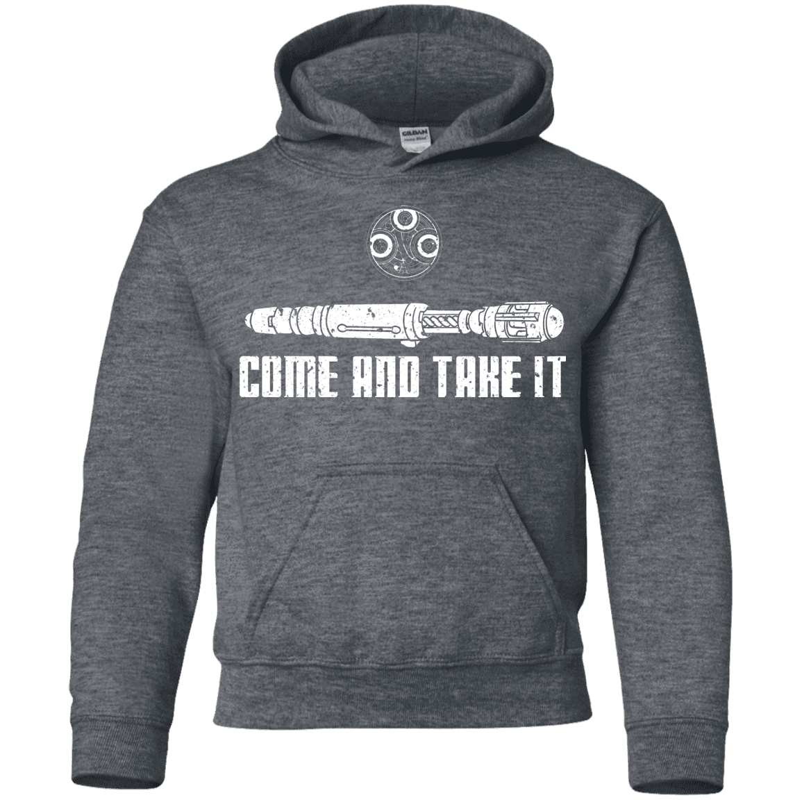 Sweatshirts Dark Heather / YS Come and Take it Youth Hoodie