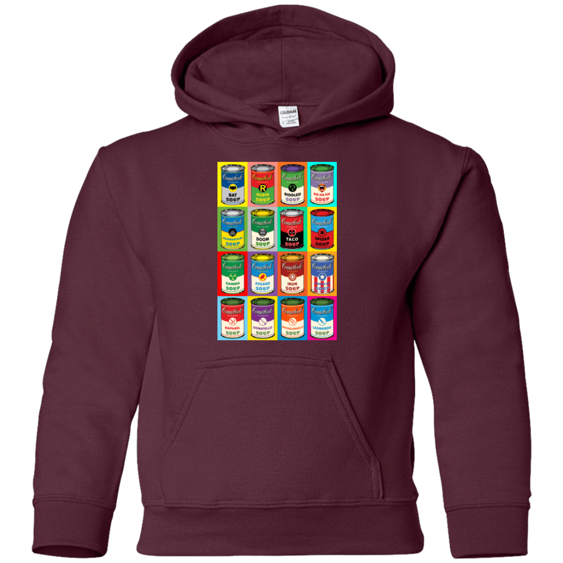 Sweatshirts Maroon / YS Comic Soup Youth Hoodie