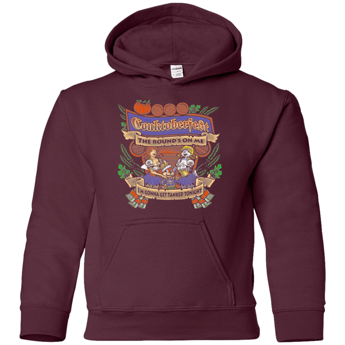 Sweatshirts Maroon / YS Conktoberfest Youth Hoodie