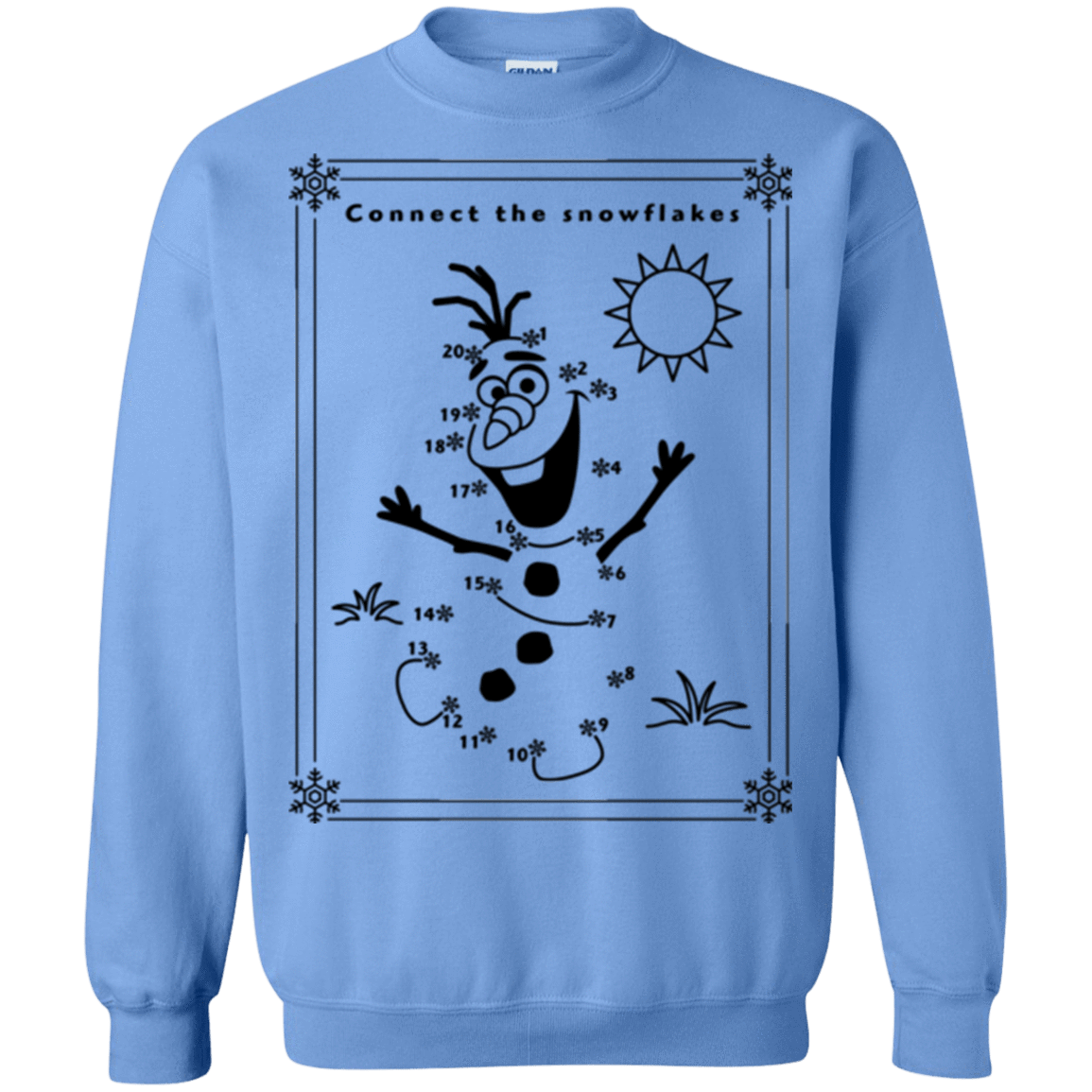 Sweatshirts Carolina Blue / Small Connect the snowflakes Crewneck Sweatshirt