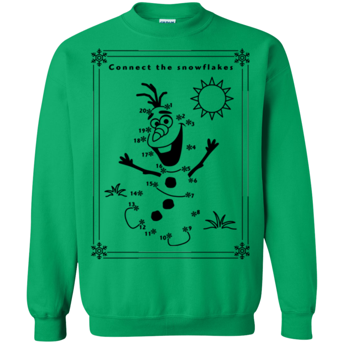 Sweatshirts Irish Green / Small Connect the snowflakes Crewneck Sweatshirt