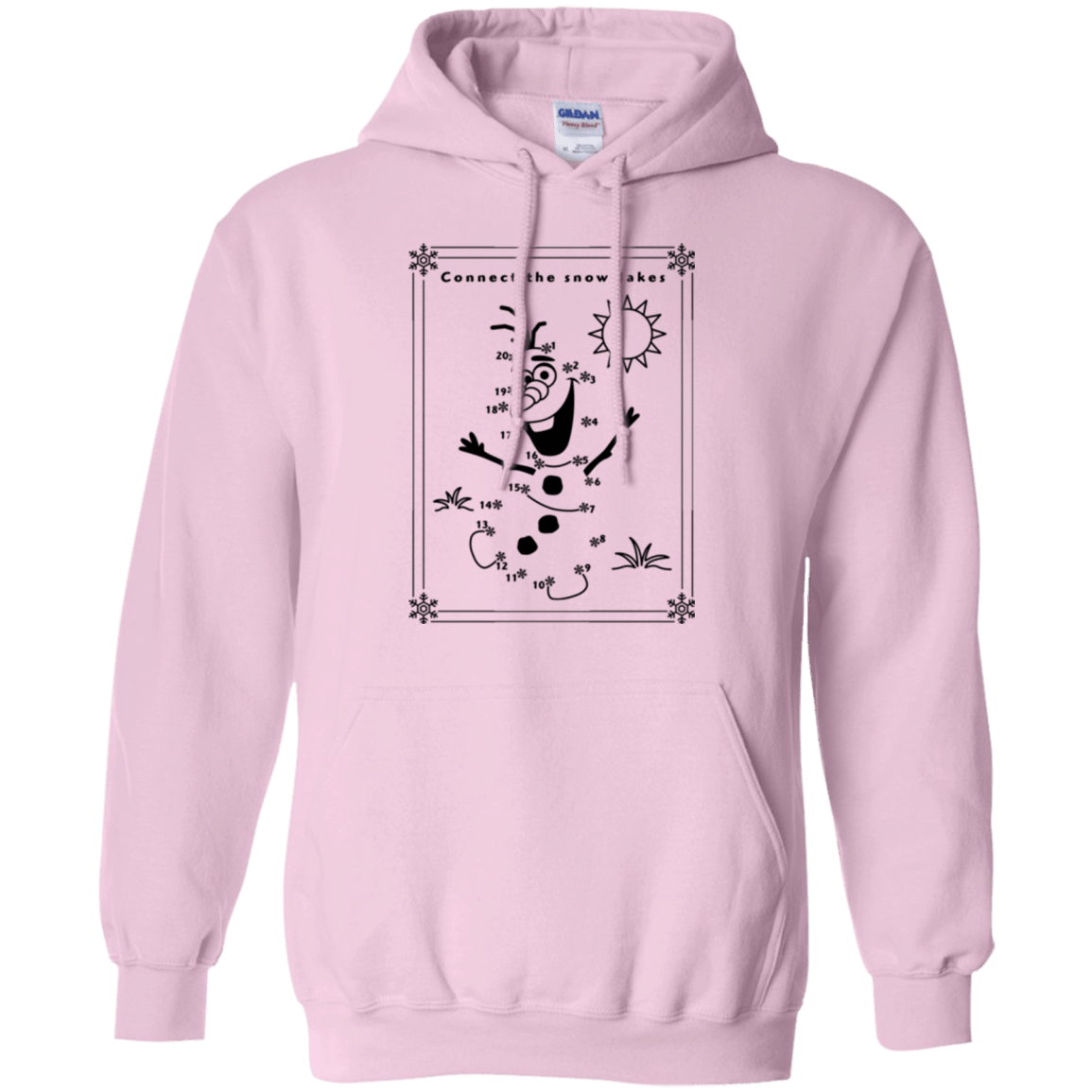 Sweatshirts Light Pink / Small Connect the snowflakes Pullover Hoodie