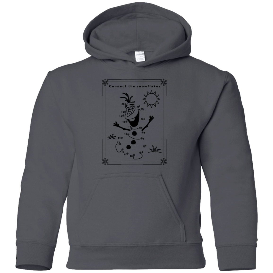 Sweatshirts Charcoal / YS Connect the snowflakes Youth Hoodie