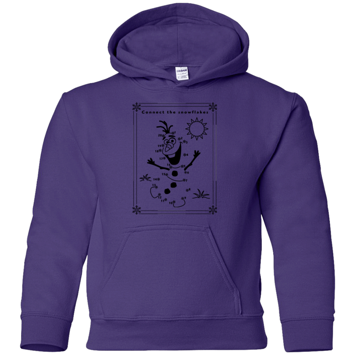 Sweatshirts Purple / YS Connect the snowflakes Youth Hoodie