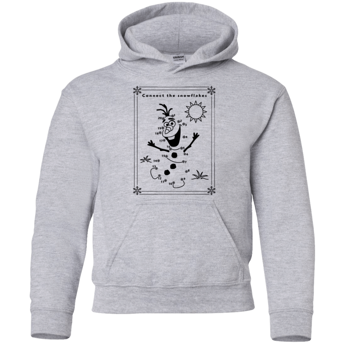 Sweatshirts Sport Grey / YS Connect the snowflakes Youth Hoodie
