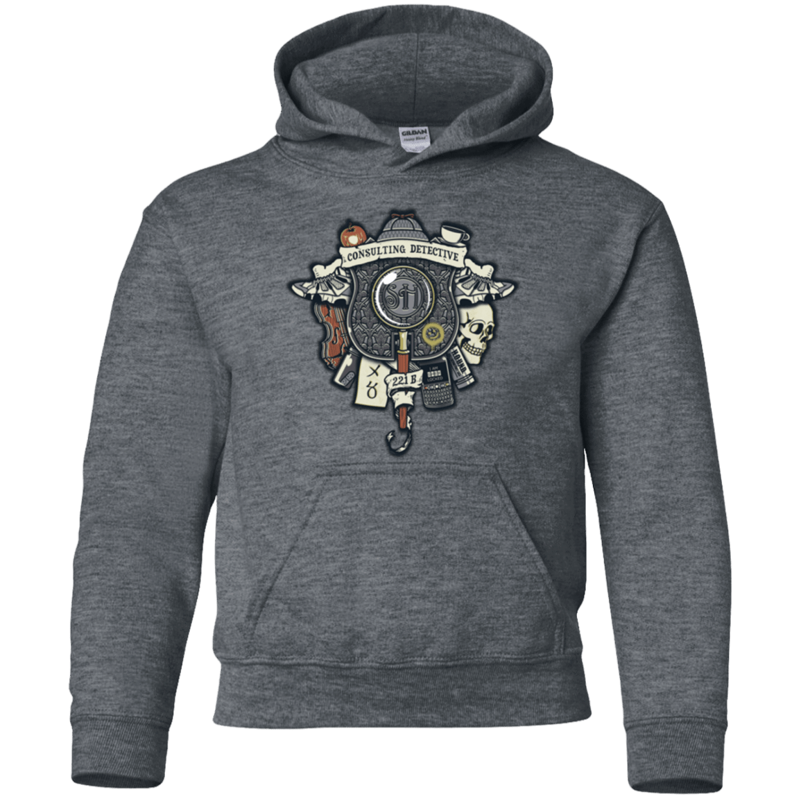 Sweatshirts Dark Heather / YS Consulting Detective Youth Hoodie