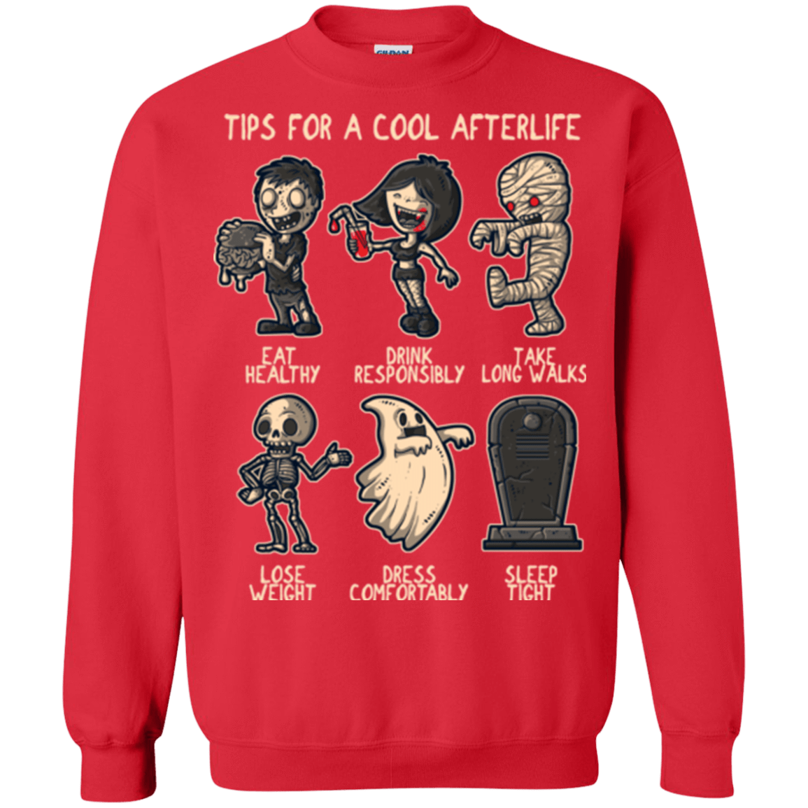 Sweatshirts Red / Small Cool Afterlife Crewneck Sweatshirt