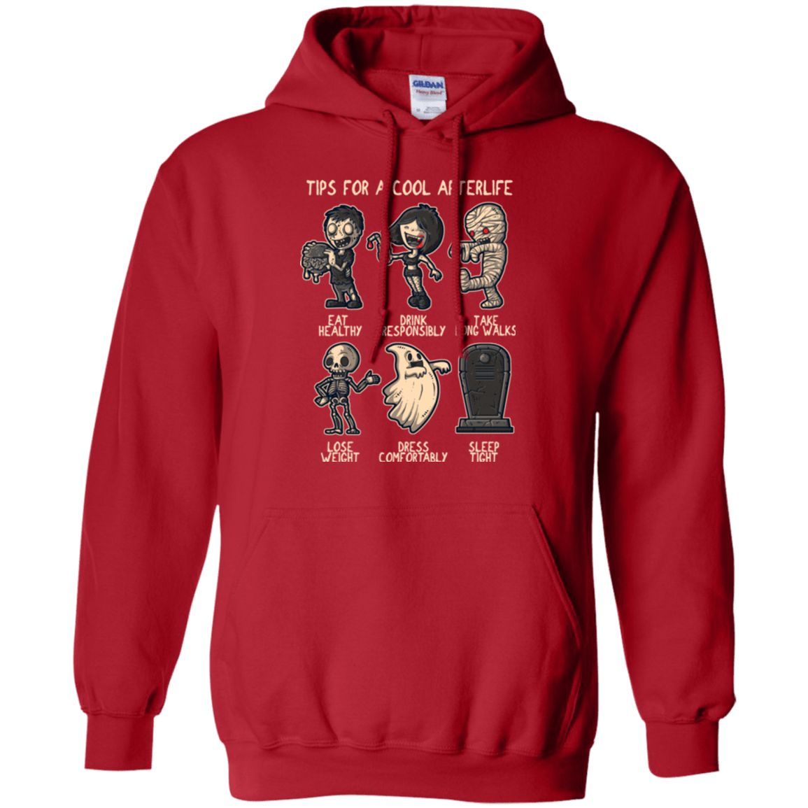 Sweatshirts Red / Small Cool Afterlife Pullover Hoodie