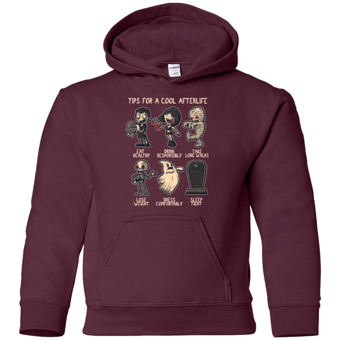 Sweatshirts Maroon / YS Cool Afterlife Youth Hoodie