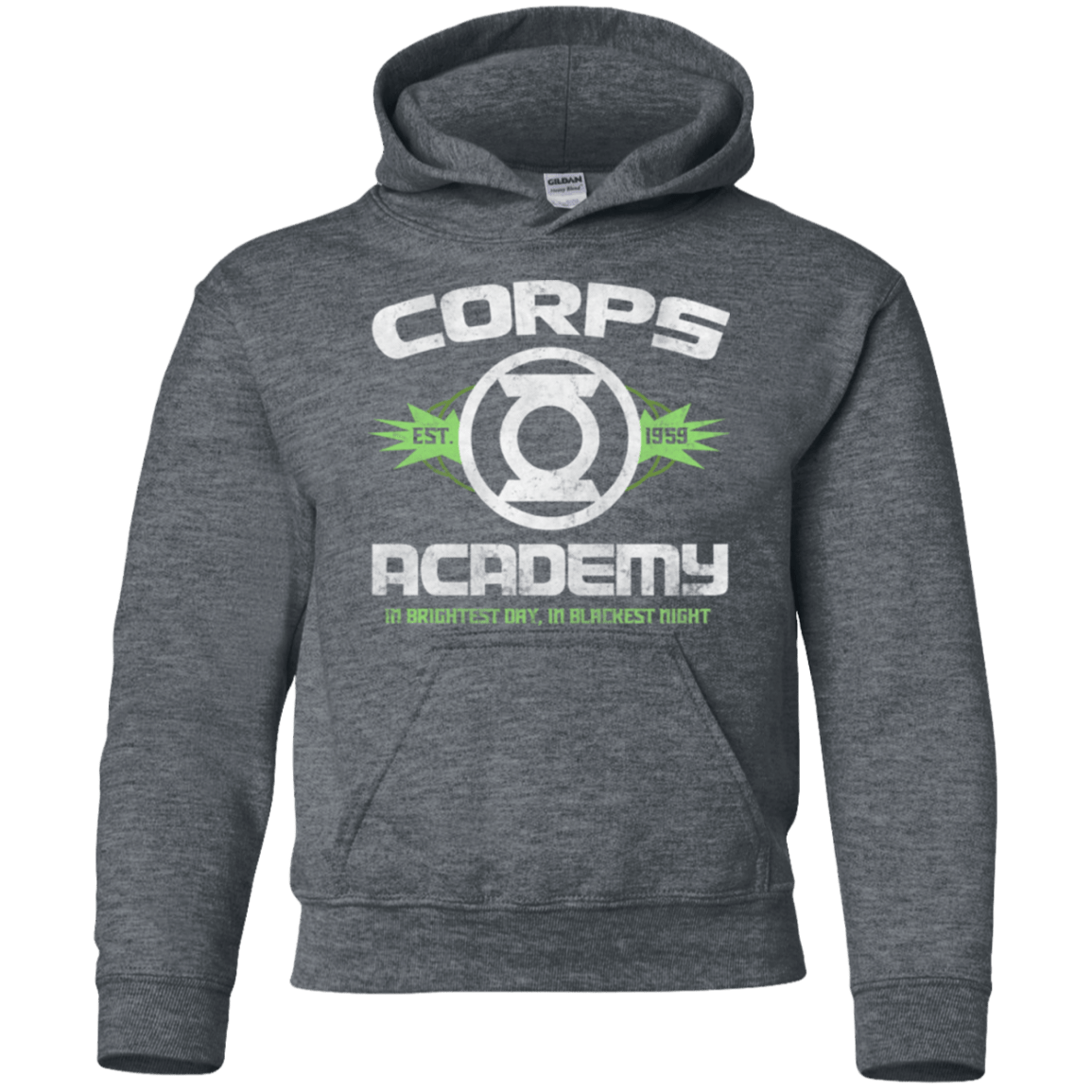 Sweatshirts Dark Heather / YS Corps Academy Youth Hoodie