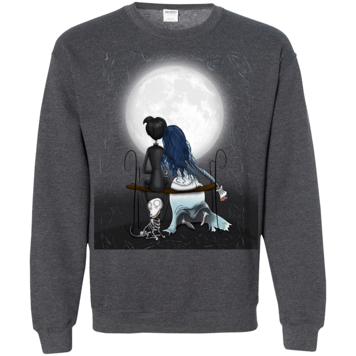 Sweatshirts Dark Heather / S Corpse Bride Love Crewneck Sweatshirt