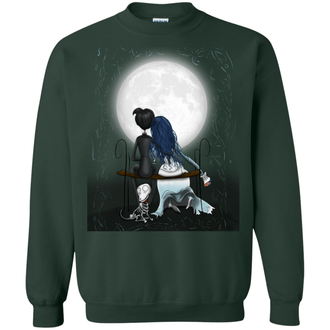 Sweatshirts Forest Green / S Corpse Bride Love Crewneck Sweatshirt
