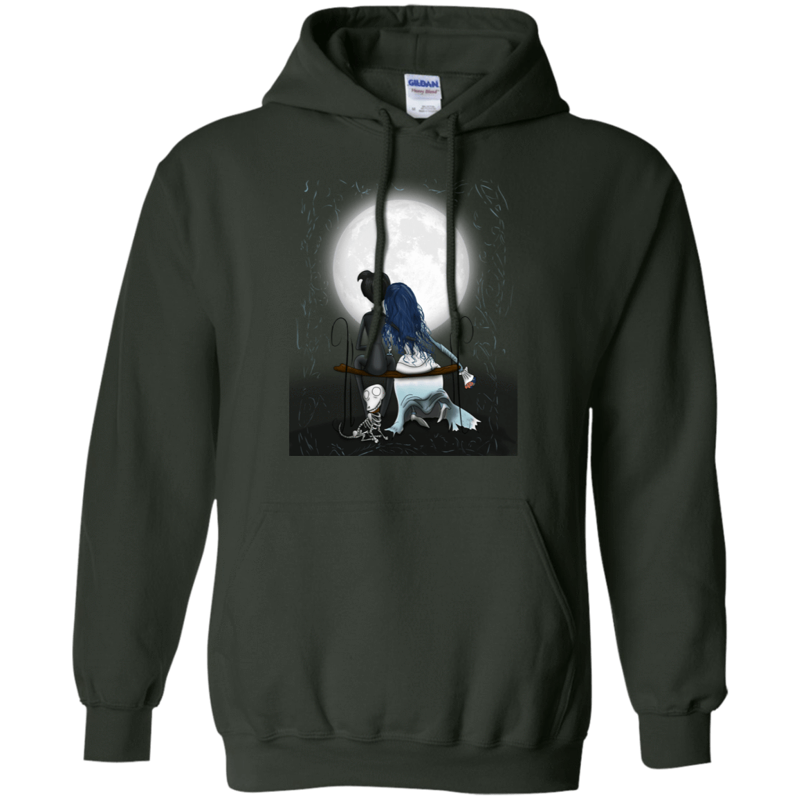 Sweatshirts Forest Green / S Corpse Bride Love Pullover Hoodie