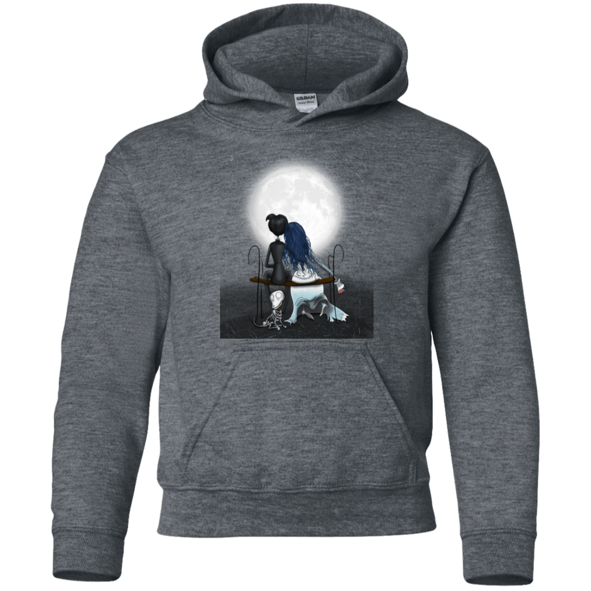 Sweatshirts Dark Heather / YS Corpse Bride Love Youth Hoodie