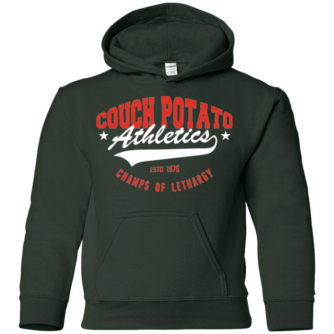 Sweatshirts Forest Green / YS Couch Potato Youth Hoodie