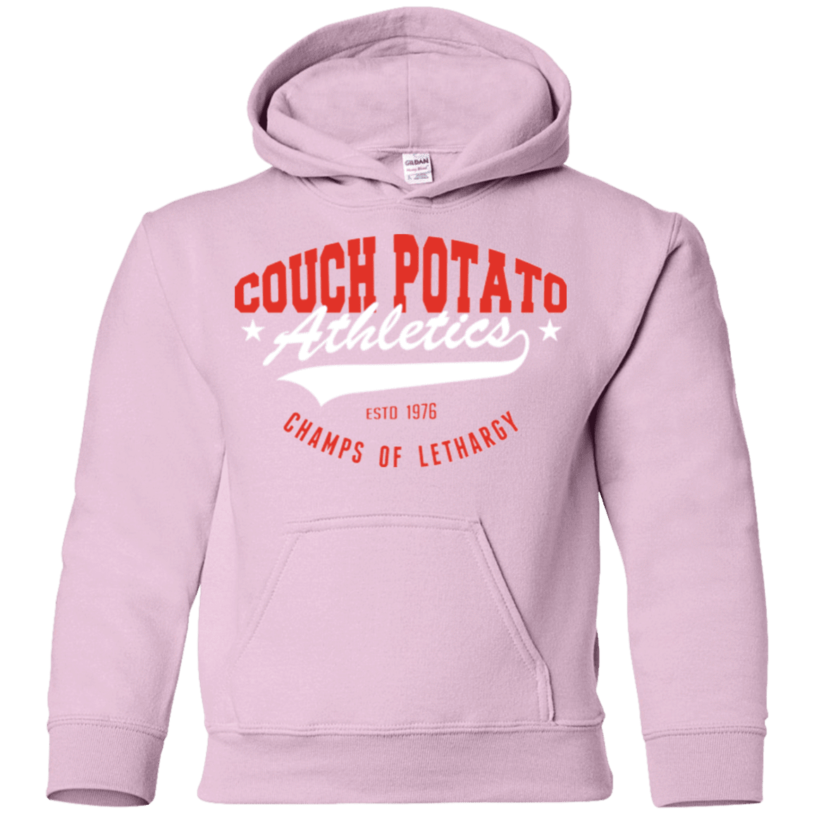 Sweatshirts Light Pink / YS Couch Potato Youth Hoodie