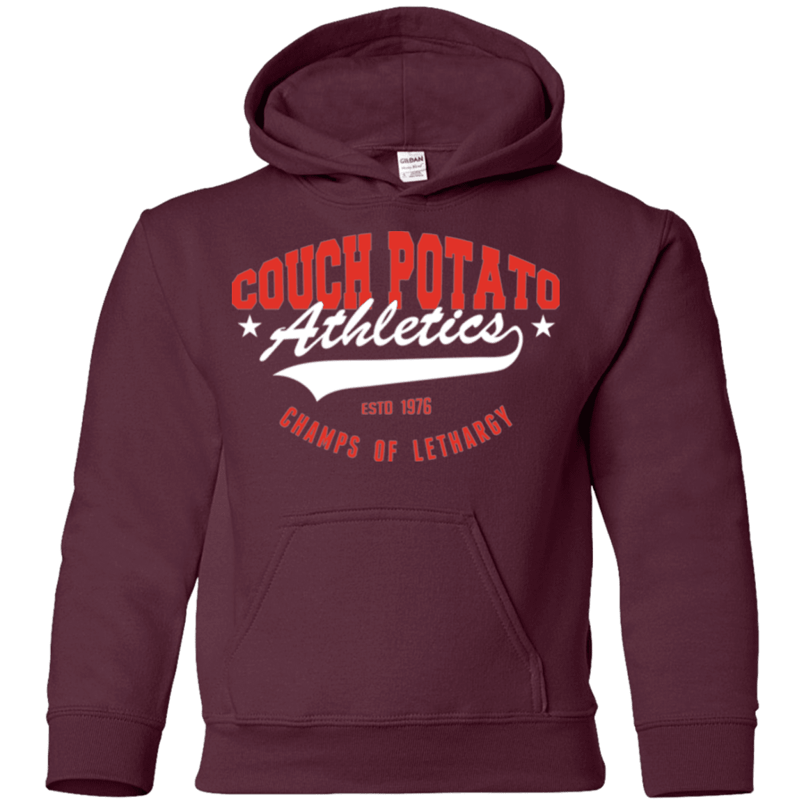 Sweatshirts Maroon / YS Couch Potato Youth Hoodie