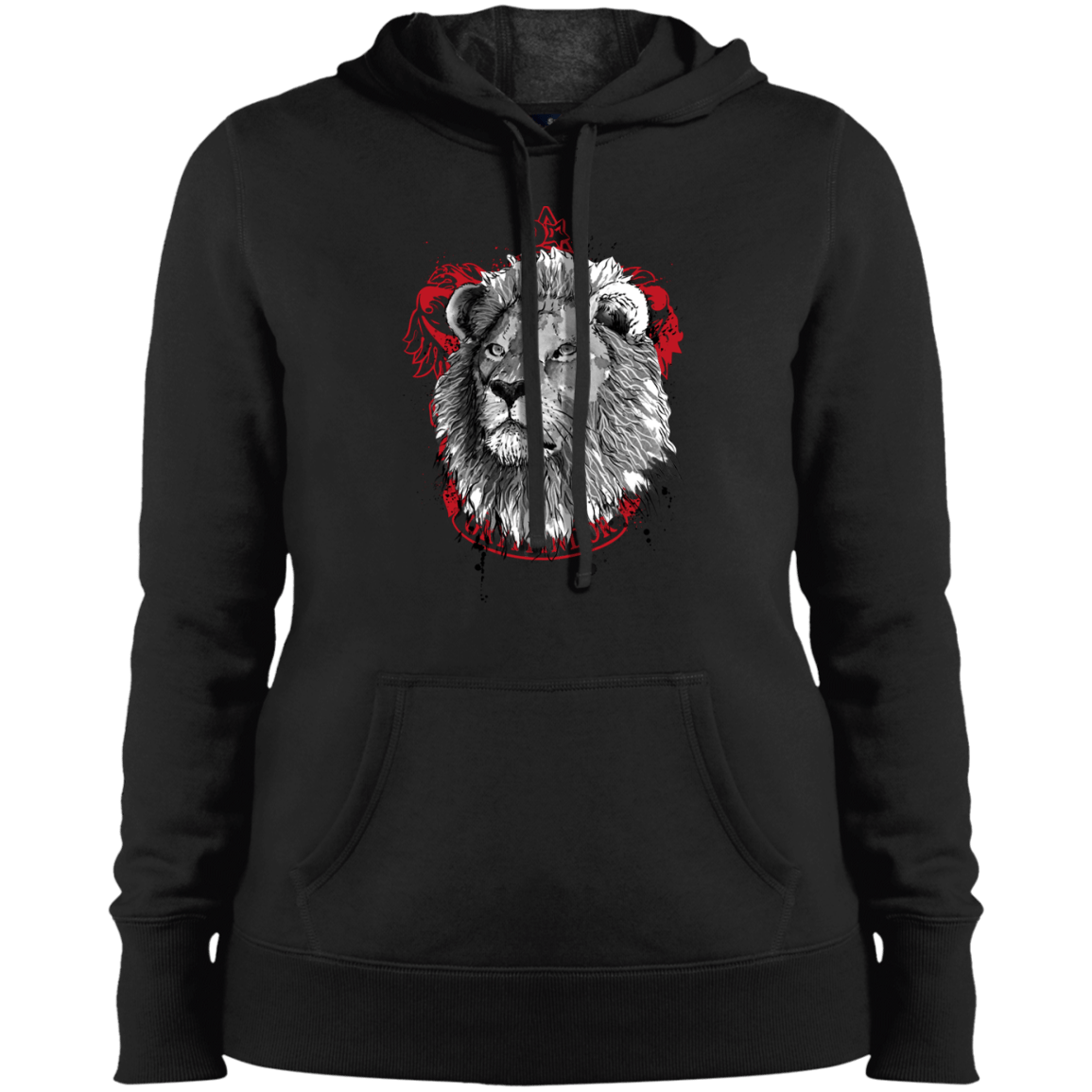 Sweatshirts Black / X-Small Courage and Determination sumi-e LST254 Ladies' Pullover Hooded Sweatshirt
