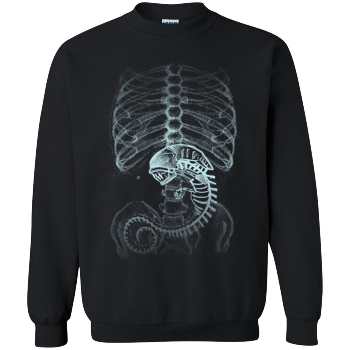 Sweatshirts Black / Small Creepy pregnant Crewneck Sweatshirt