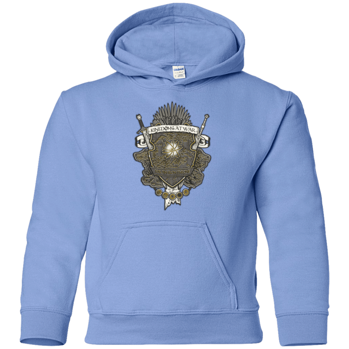 Sweatshirts Carolina Blue / YS Crest of Thrones Youth Hoodie